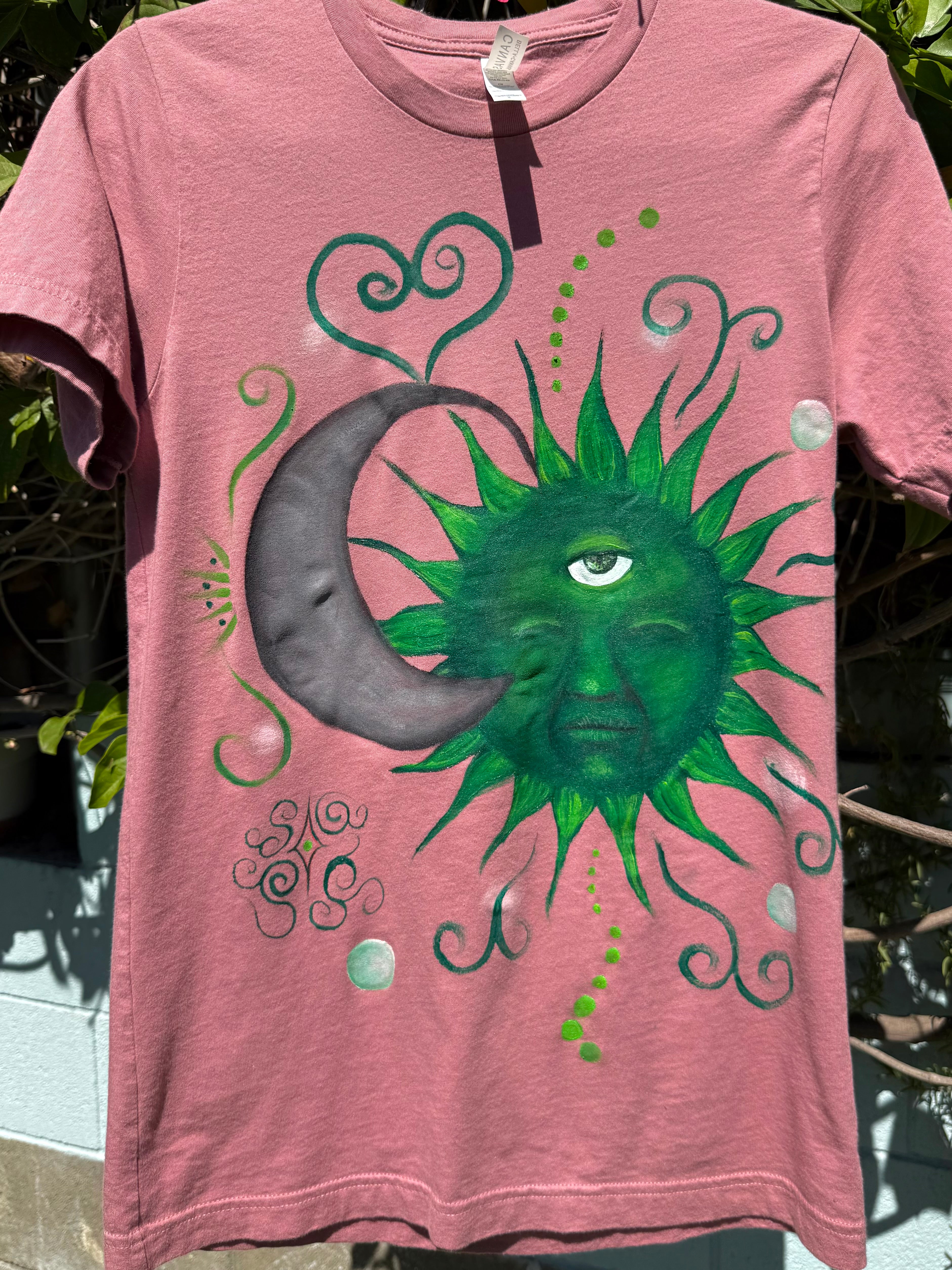 Sun & moon Hand Painted Tshirt 🌙🌞